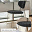Chaise d'appoint noire à dossier solide (ensemble de 2)-130057305