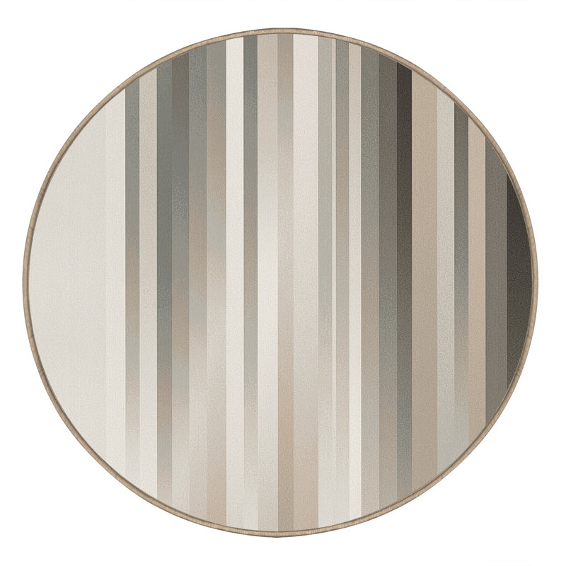 Tapis gris moelleux doux et moelleux à teinte minimaliste himrod, 6 po de diamètre