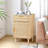 Rattan Nightstand Set Of 2 With Drawers