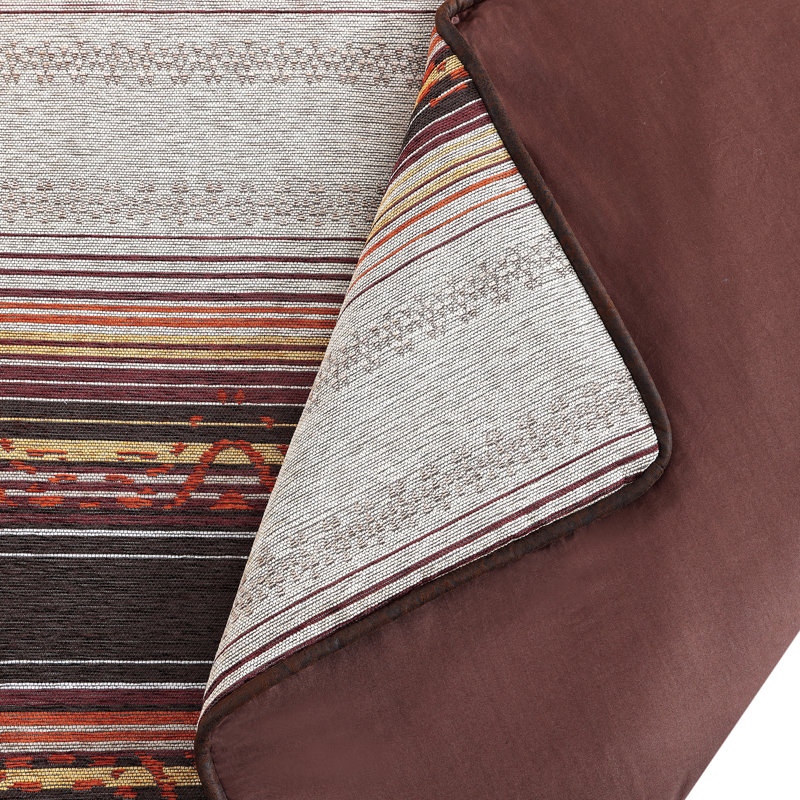 Estes Chenille Jacquard Southwestern Lodge Comforter Set, Queen Comforter + 2 Standard Shams, Copper