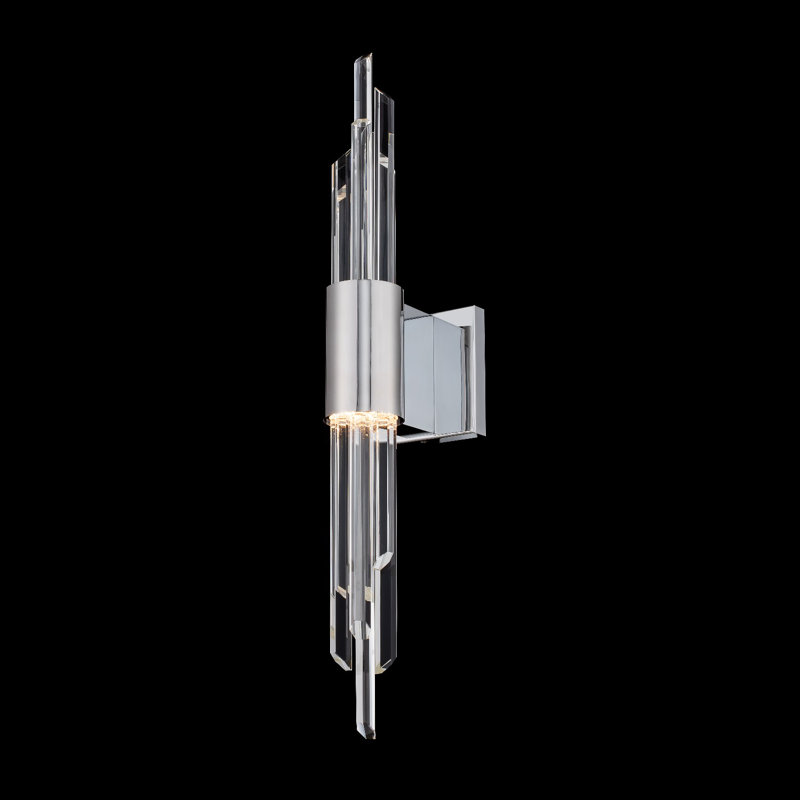 Edythe 1 LT Chrome/Clear Wall Sconce Allegri