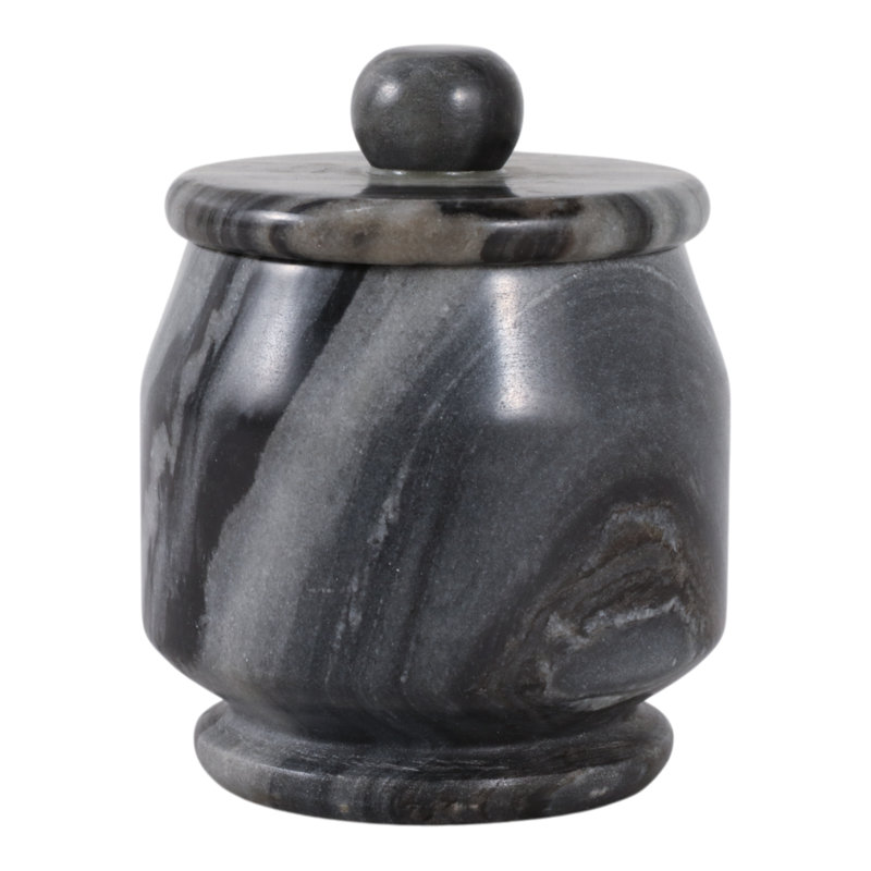 Pot décoratif en marbre sculpté pour la décoration intérieure, H 6,5 po x l 5 po x P 5 po