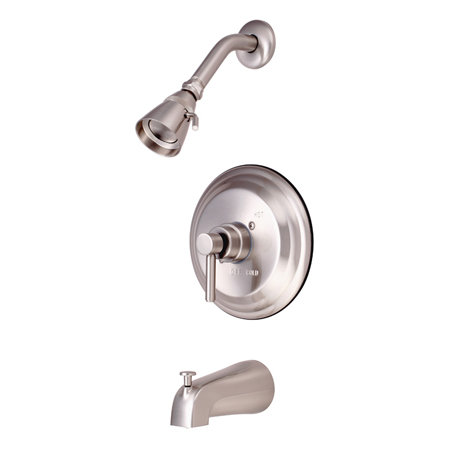 Garniture de robinet de baignoire et douche à pression équilibrée South Beach, Nickel satiné