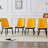 A Modern Dining Chair With Pu Leather Backrest And Metal Legs, Suitable For Kitchens, Bedrooms, And Offices-1166901048-1166901043