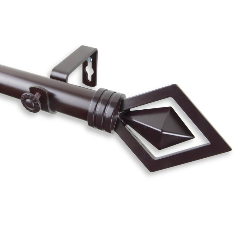 Tringle à rideaux simple Moeller, De 28 po à 48 po de largeur, Acajou