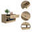Rectangle 2-Shelf 2-Drawer Storage Bench-1825497963