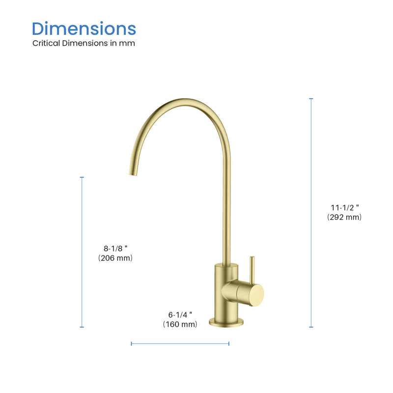 Circular Cold Water Dispensers, Brushed Gold