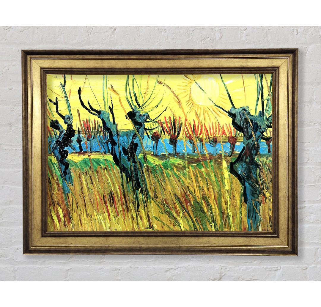 Van Gogh grasend bei Sonnenuntergang - Einzelner Bilderrahmen Kunstdrucke