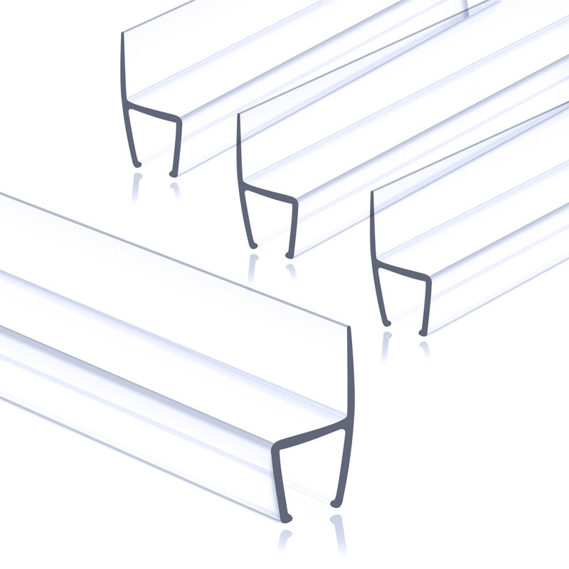 H Type Bathroom Seal 1/4"(6mm) H-Type 22.5" (57.2cm) Long - 4 Pieces, 1/4"(6mm) H x 22.5" (57.2cm) Long (4 Pieces)