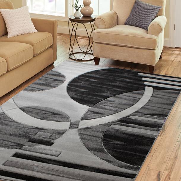 Wrought Studio Adonia Abstract Orange/Brown Area Rug & Reviews | Wayfair