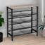 10 Pair Shoe Rack 5 Tier Industrial Greige Shoe Organiser Hallway Entryway Furniture