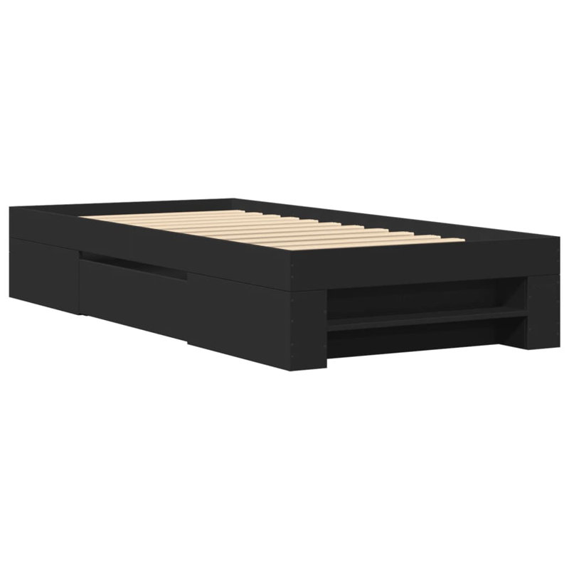 Storage Bed, Black, Small Single (2'6)
