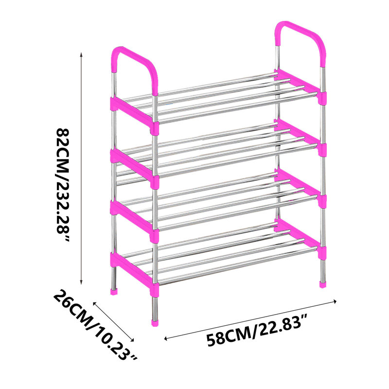 Shoe Rack-multi-layer- Economical Entrance Assembly-multifunctional Plastic-4-layer Storage-wrought Iron Dormitory Storage Rack