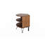 Table de coin en bois récupéré en forme de ventilateur pour le salon Utilisez votre espace