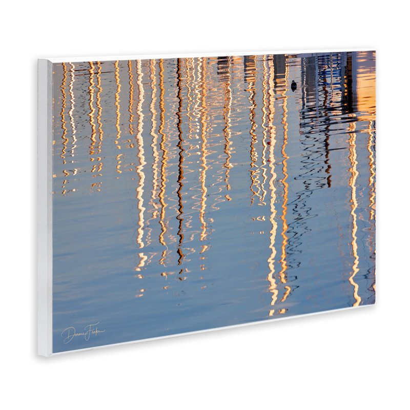 Beach Post Reflections Wall Plaque Art by Dennis Frates, 10" H x 15" W