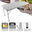 Table pliante en rotin 4 pi pour intérieur et extérieur, table pliable portative tressée blanche