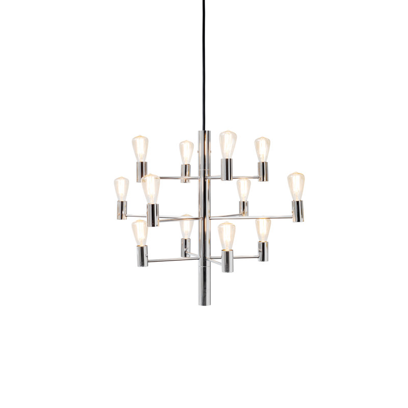 Manola 12 - Light Candle Style Chandelier, Chrome