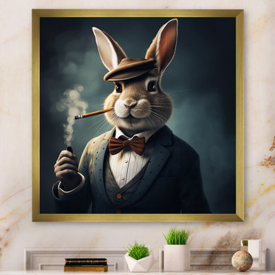 The Rabbit london Mafia  I - Rabbit Gangster Mafia Canvas Art