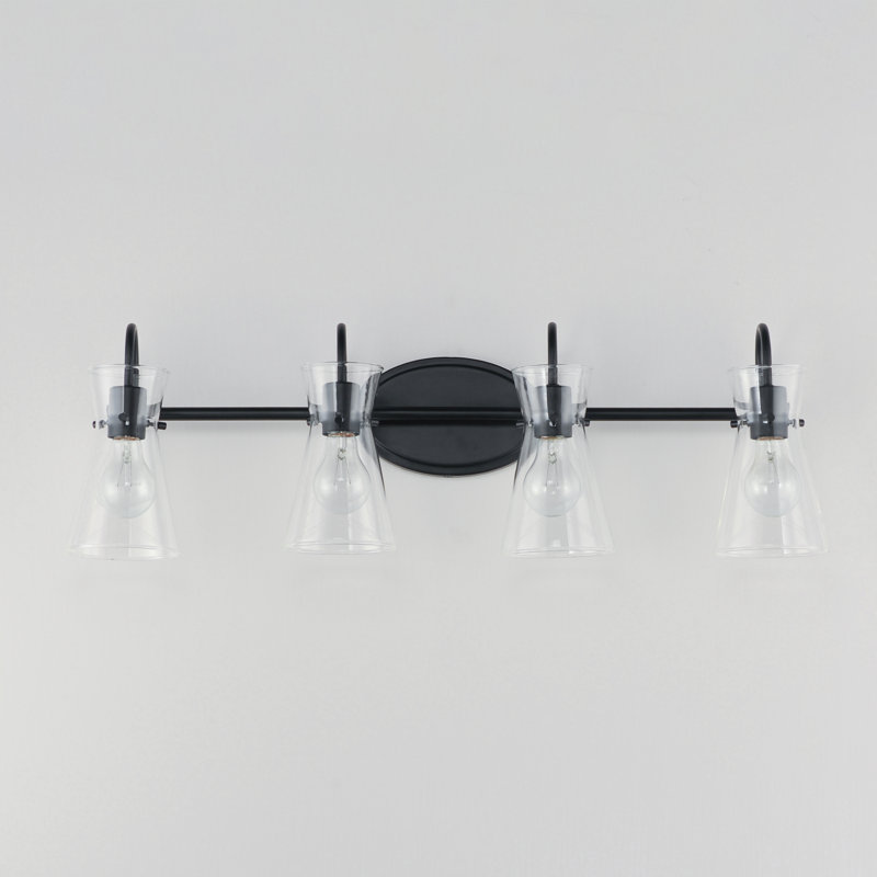 4 - Light Dimmable Vanity Light, Black