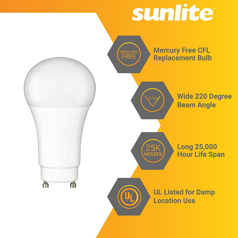 12 Watt (75 Watt Equivalent), A19 LED Dimmable Light Bulb, Warm White GU24/Twist and Lock Base