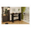 Console Elegant Minimalist avec bords arrondis et tablette robuste pour le vestibule et le salon (noir)-1859920745