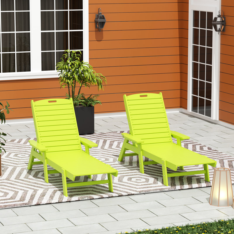 Chaise longue inclinable de 46,7 po Laguna, Lime