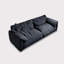 Causeuse-coussin modulaire noire 100% polyester-1341521060