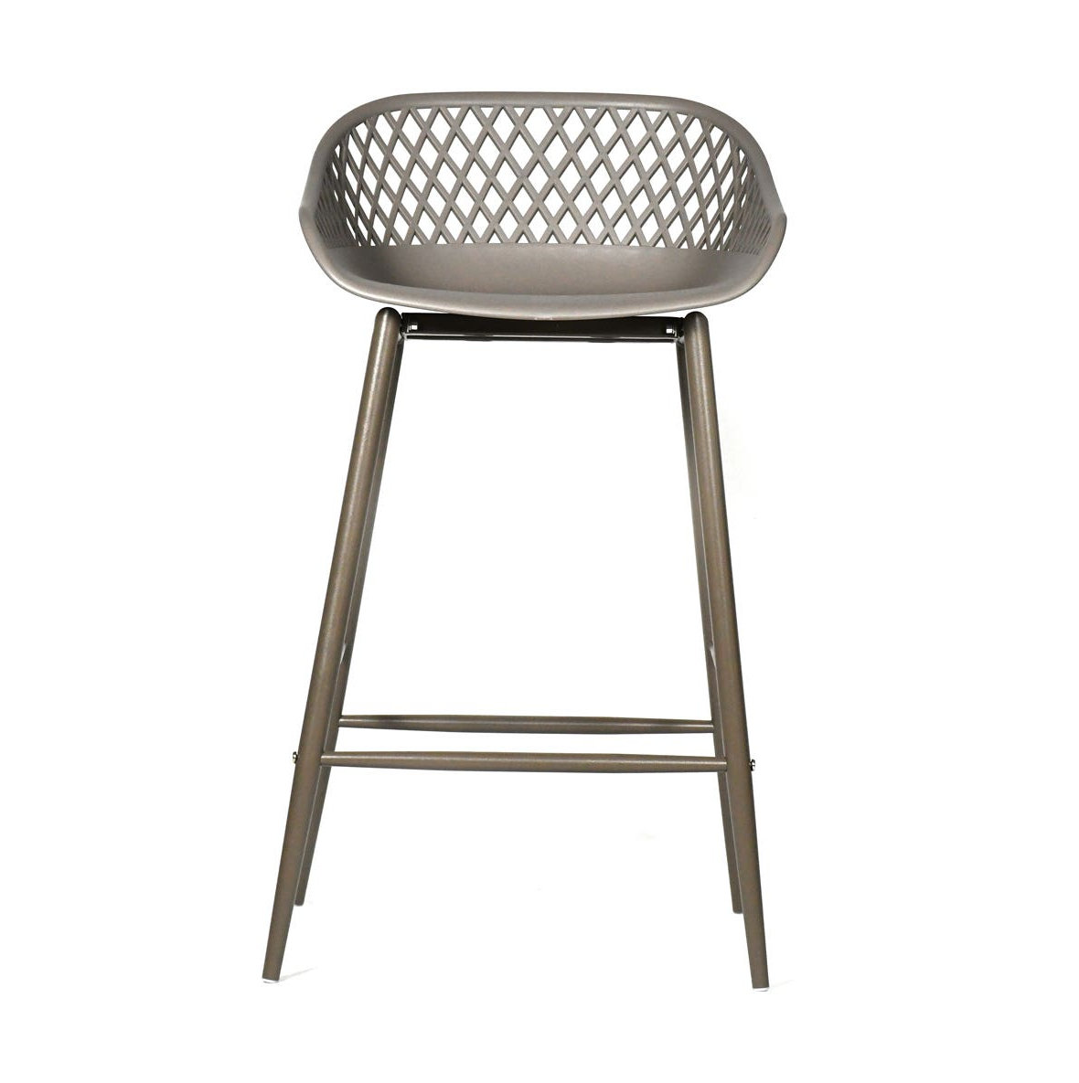 Newark Patio Bar Stool, Taupe, 25.5"