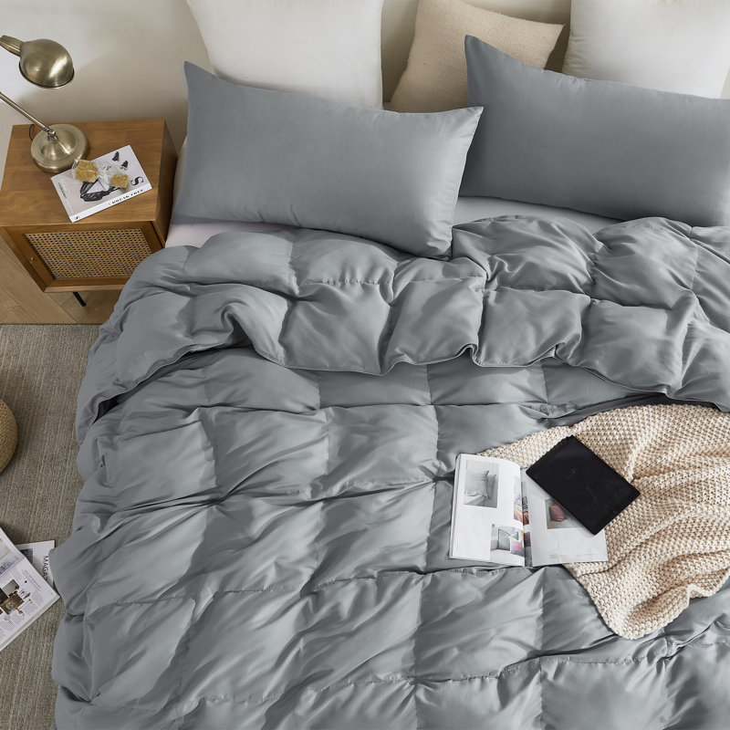 Lightweight Coma Inducer Iron Gray Comforter Set, King Comforter + 2 King Shams