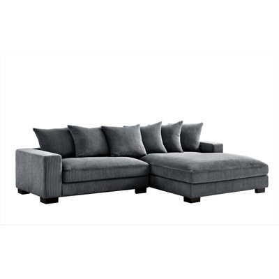 Luxe Oversized Two-Piece Right Facing Sectional Couches For Living Room
