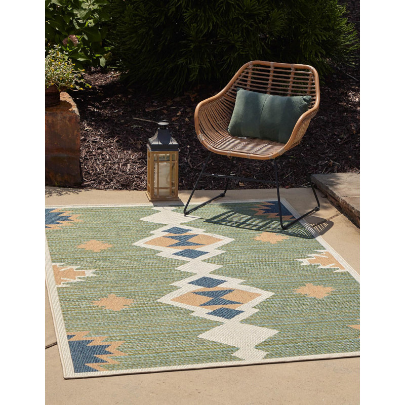 Lauryn Machine Woven Moroccan Indoor and Outdoor Area Rug, Rectangle 12' x 16'1"