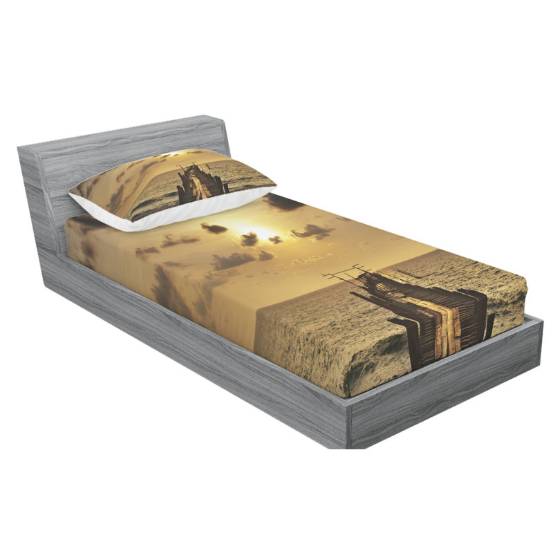Microfiber Sheet Set, Twin Sheet Set with Fitted Sheet