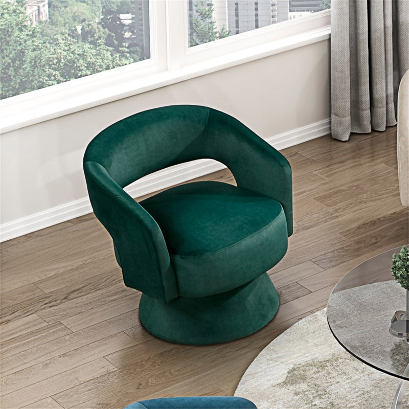 Fauteuil d'appoint pivotant Upholstery, Vert