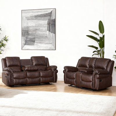 Dual - Recline Loveseat & Reclining Sofa Set by Red Barrel Studio
