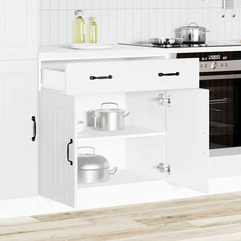 Kitchen Base Cabinet Lucca Engineered Wood, White