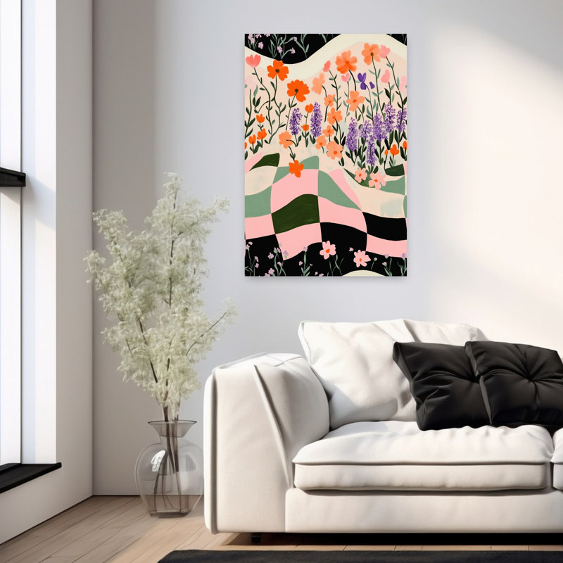Art contemporain contemporain abstrait, H 36 po x l 24 po