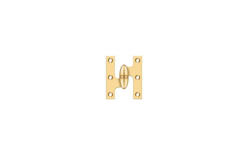 Hinge, Left Hand, PVD Polished Brass