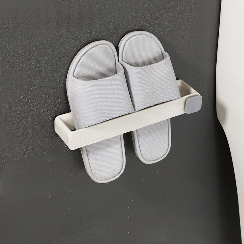 Rangement mural pour chaussures de salle de bain, Blanc