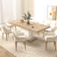 Table de salle à manger extensible de 160 à 200 cm, conception en bois vieilli, 6 à 10 invités, chêne blanc, table de style, capacité de siège, structure de support