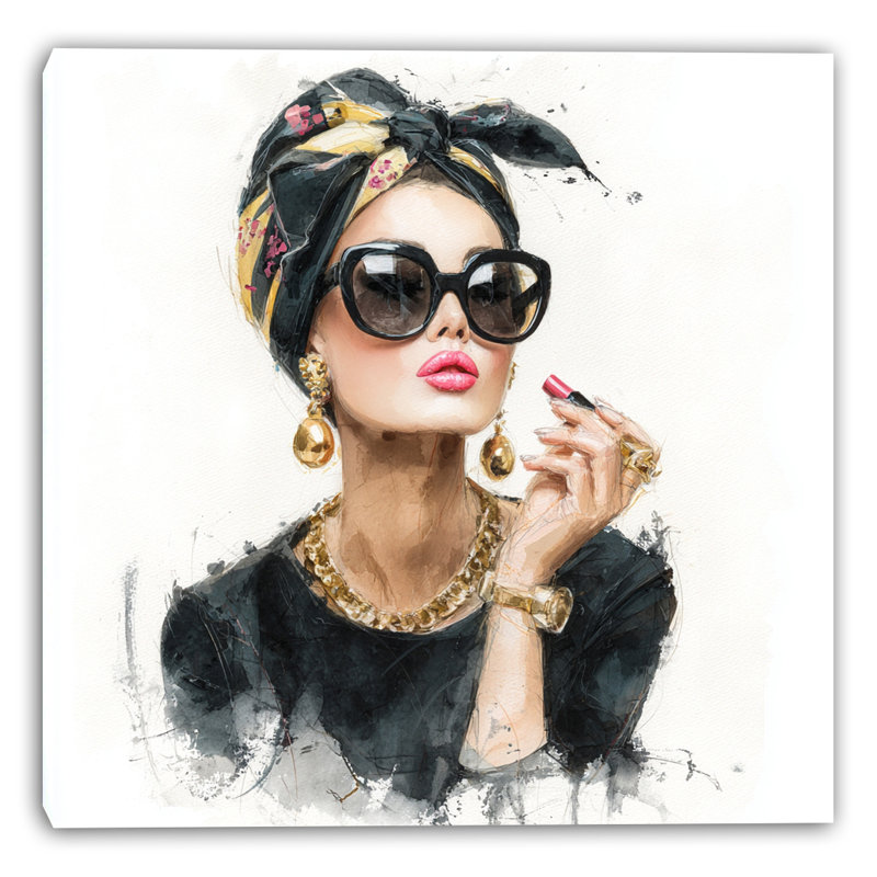Art mural sur toile Glamour Elegance, H 20 po x l 20 po