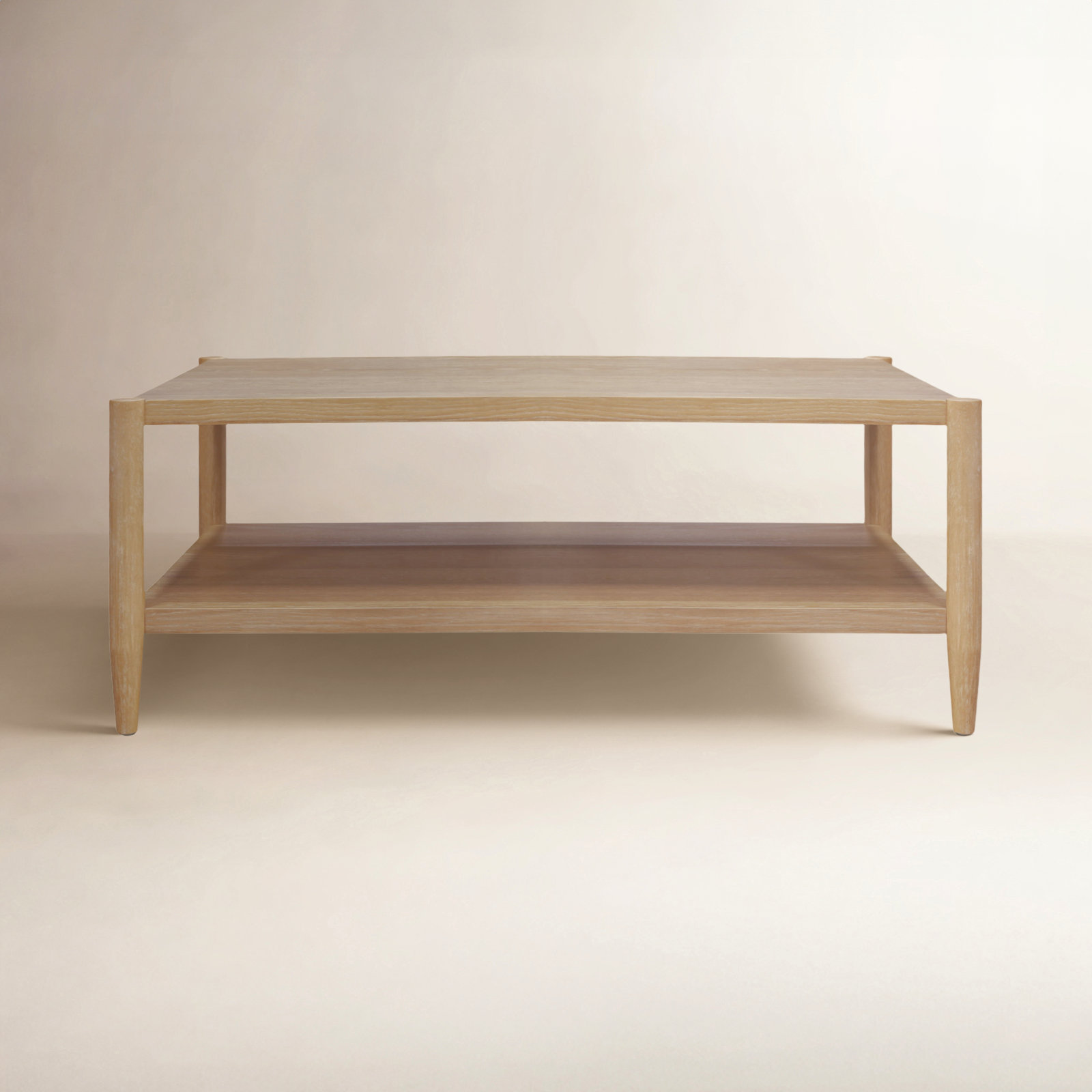 Reece 48" Rectangular Coffee Table, Natural Wood