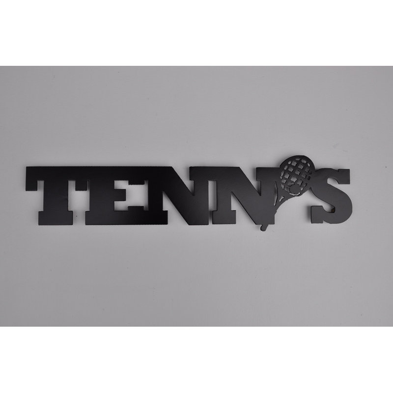 Décoration murale pour mots de tennis en métal