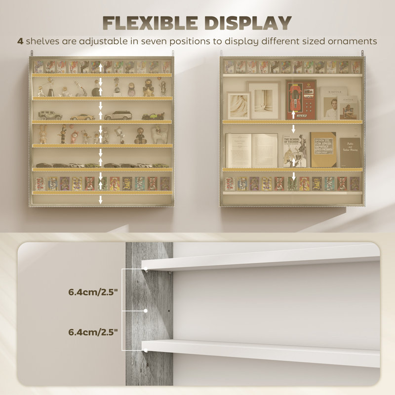 Glass 80 cm W Display Cabinet