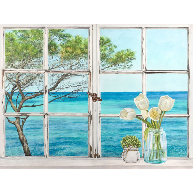 Mediterranean Window by Remy Dellal - Wrapped Canvas Print, 70cm H x 100cm W x 4cm D