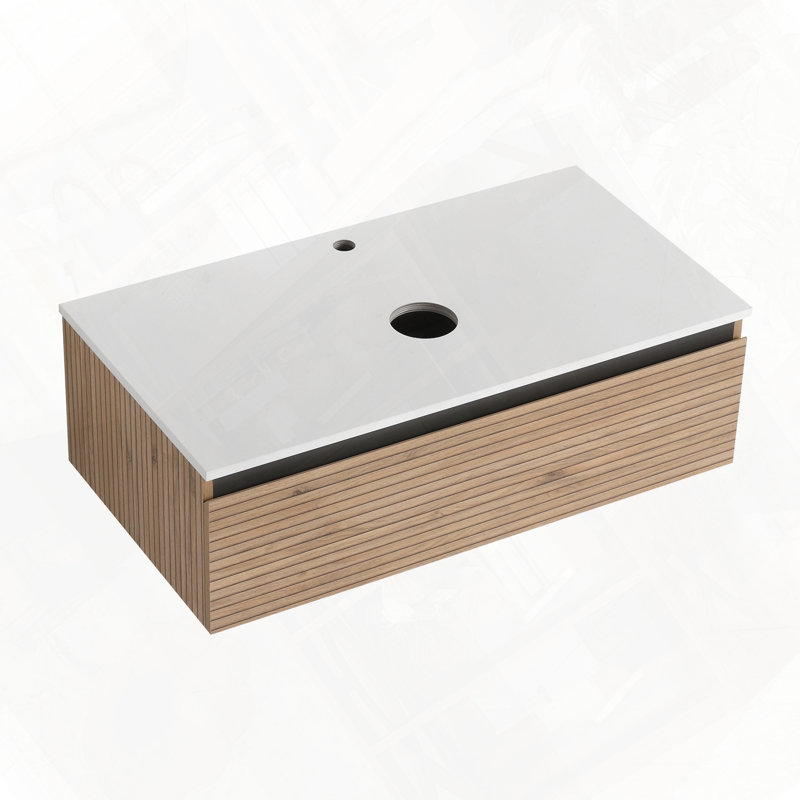 Wall Mounted Bathroom Vanity with 1 Soft-Close Drawer