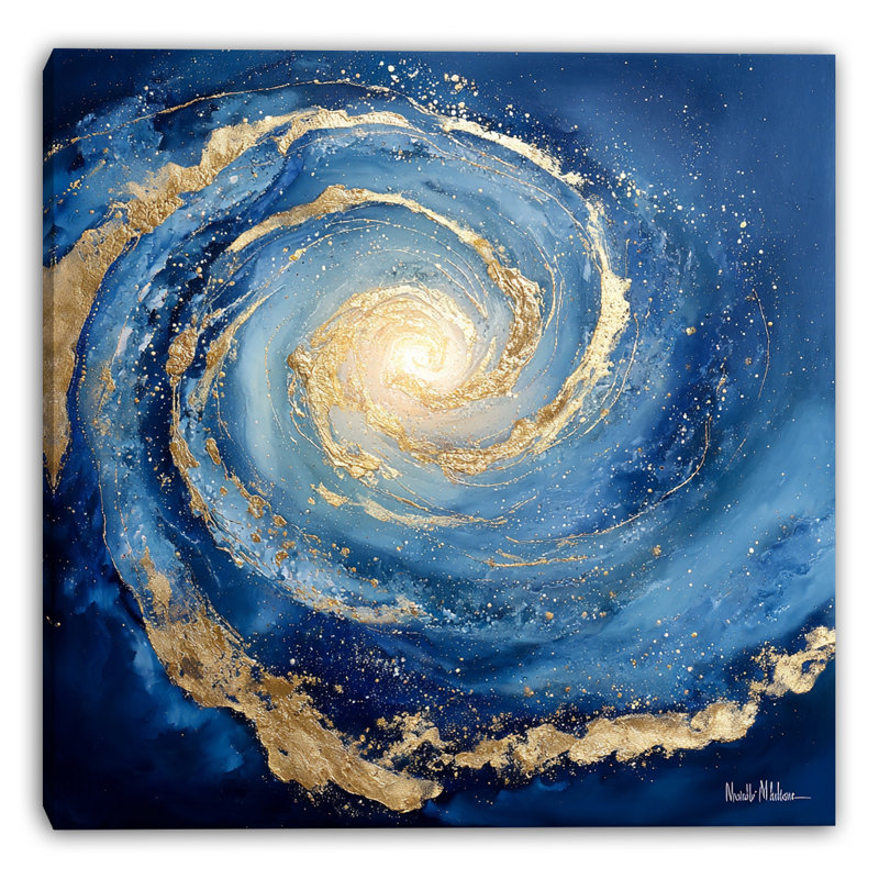 Art mural sur toile Gilded Galaxy II, H 40 po x l 40 po