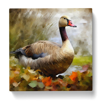 Goose Post-Impressionism - Wrapped Canvas