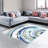 Fantasy Shell II Washable Geometric Area Rug, Power-loomed, Softness with Non-Slipping Backing