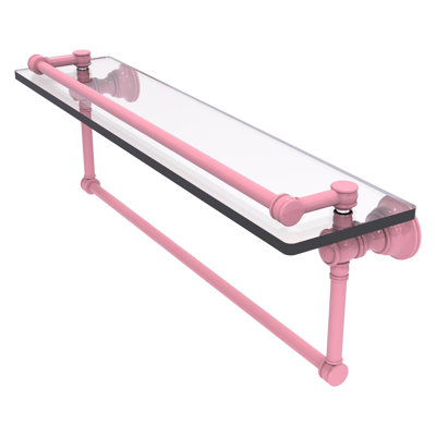 Freyja Glass Bracket Shelf with Towel Bar
