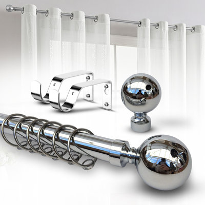 Adjustable 4.5cm Double Curtain Pole